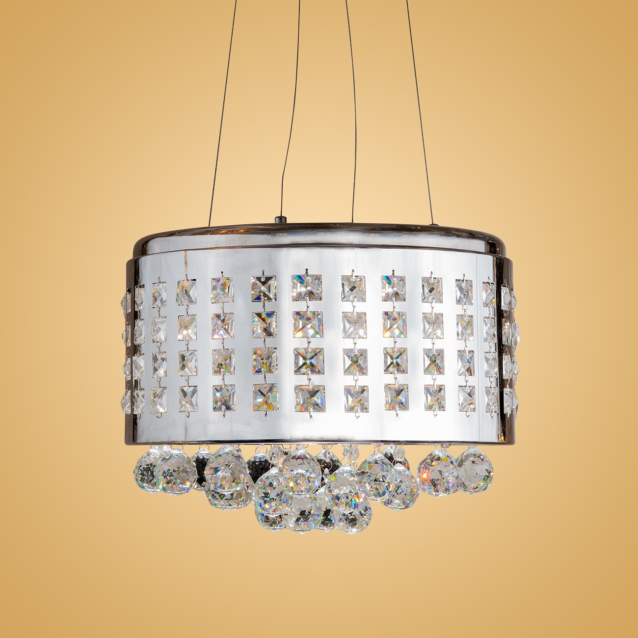 PRISUM COLLECTION -042 Pendent LED with Square Crystals